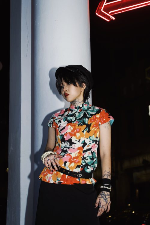 Vivid Bloom Symphony - Women Short Sleeve Blouse - Image 5