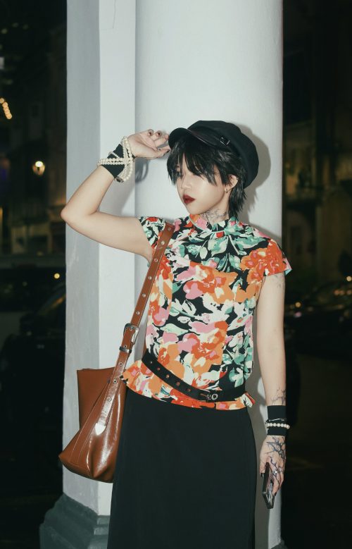 Vivid Bloom Symphony - Women Short Sleeve Blouse
