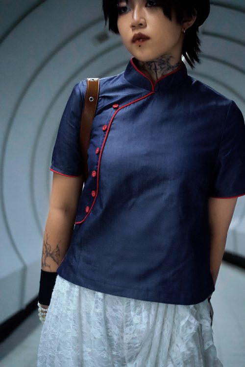 Twilight Serenade - Women Short Sleeve Blouse - Image 3